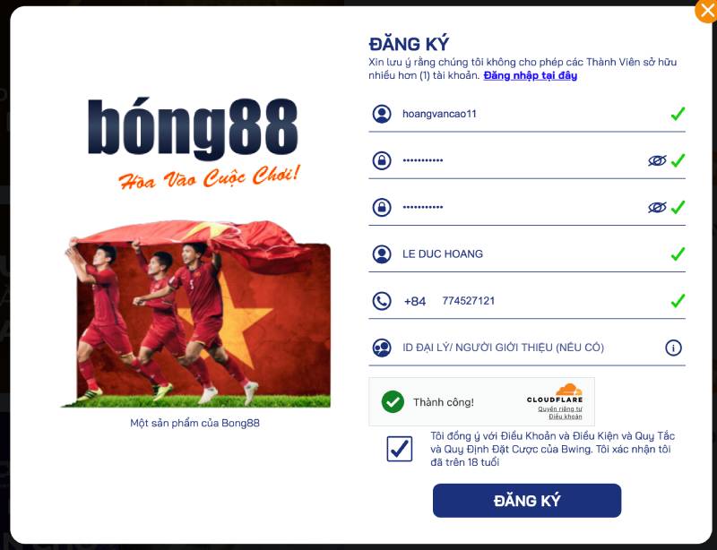 Bong88 Autocars - link vào Bong88 viva88 không bị chặn 2025 bong88 wiki mới nhất pc mobile 29 Điền thông tin cá nhân